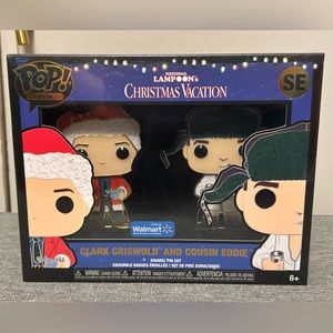 Christmas Vacation Clark Griswold & Cousin Eddie Funko Pin Set NIP Marty Moose